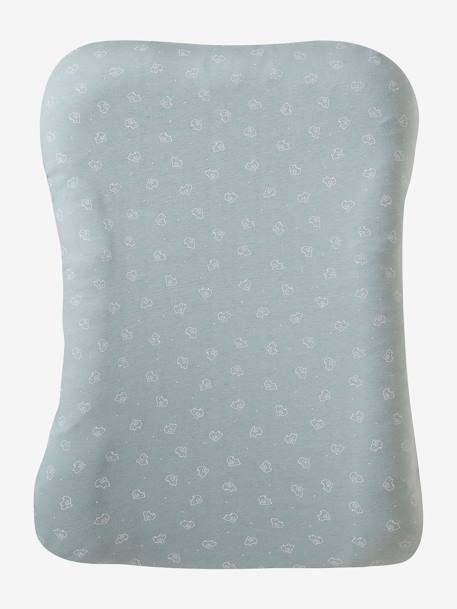 Lot de 3 housses matelas à langer bleu grisé - vertbaudet enfant 