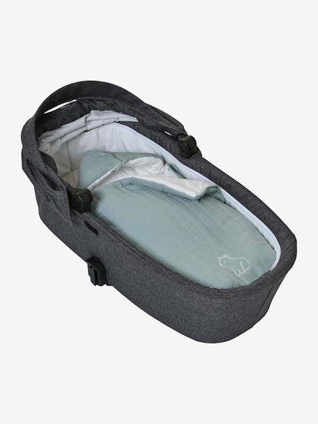 Nid d'ange léger en gaze de coton bleu grisé+rose - vertbaudet enfant 