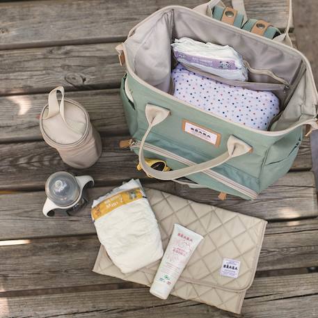 Sac à dos à langer Wellington Bleu marine+gris chiné+Gris chiné+vert sauge - vertbaudet enfant 