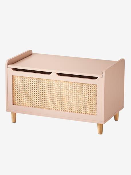 Coffre à jouets cannage POÉSIE rose - vertbaudet enfant 