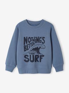 Jongens-Trui, vest, sweater-Jongenssweater Basics met grafische motieven