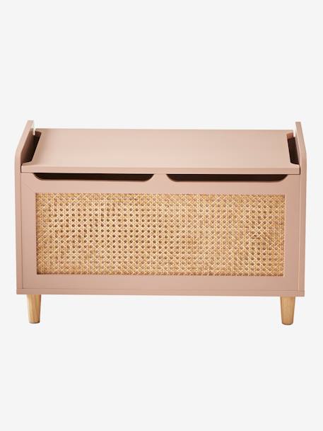 Coffre à jouets cannage POÉSIE rose - vertbaudet enfant 