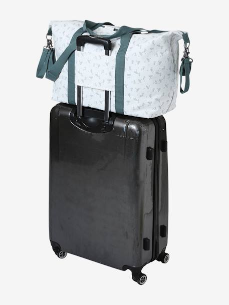 Sac à langer week-end MALAGA MARINE GRISE+sauge+vert imprimé - vertbaudet enfant 