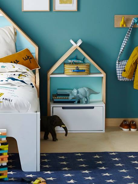 Chevet enfant fond réversible bleu ou rose LIGNE TIPILI blanc - vertbaudet enfant 