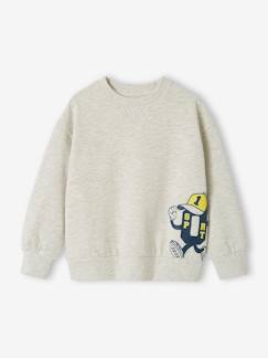 Jongens-Sport collectie-Sportieve sweater met mascottemotief voor en achter
