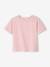 Tee-shirt marinière personnalisable fille manches courtes rayé rose - vertbaudet enfant 