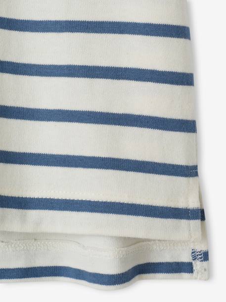 Tee-shirt rayé mixte personnalisable enfant manches courtes rayé bleu - vertbaudet enfant 