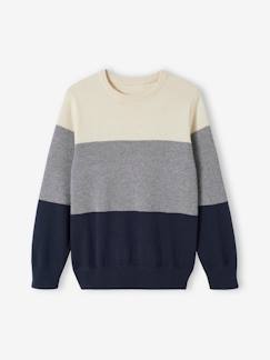 -Colorblock jongenstrui met siersteek