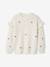 Pull fille brodé manches volantées écru+rayé marine+rouge - vertbaudet enfant 