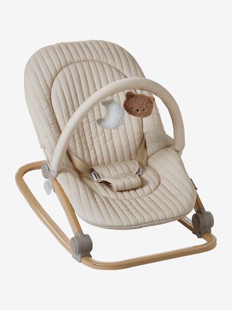 Transat avec arche Babydream beige imprimé+écru+gris/blanc+marine+tilleul - vertbaudet enfant 