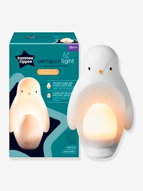 Veilleuse Portable 2-en-1 Pingouin pour chambre d'enfant avec Lumière d'¼uf Portable Pingouin blanc - vertbaudet enfant 