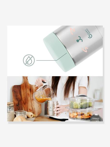 Contenant isotherme inox EAT'S ISY bleu gris - vertbaudet enfant 