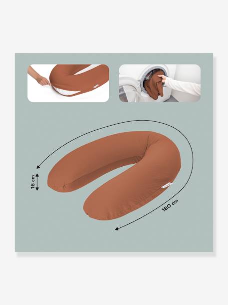 Coussin de maternité Doomoo ETHNIC PETROL+RISOTTO TAUPE+terracotta+vert - vertbaudet enfant 