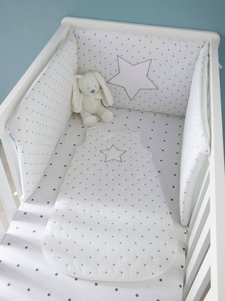 Tour de lit PLUIE D'ETOILES blanc - vertbaudet enfant 