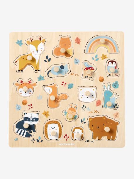Knopenpuzzel Les amis de la forêt in FSC®-hout sinaasappel - vertbaudet enfant 