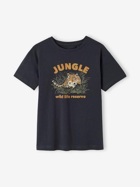 T-shirt garçon motif animalier anthracite - vertbaudet enfant 