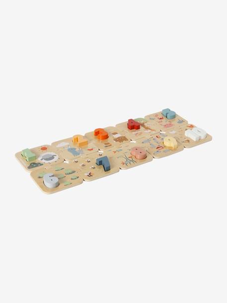 Puzzle des chiffres 2 en 1 en bois FSC® vert - vertbaudet enfant 