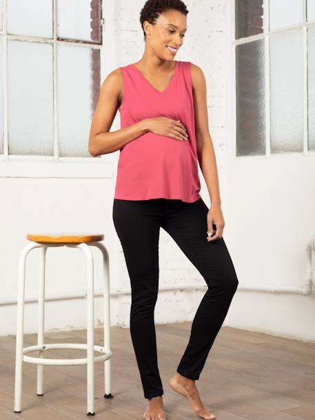 Pantalon de grossesse chino bandeau coton Bio Neo Seamless blanc+multicolore - vertbaudet enfant 