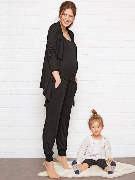 3-delige kit homewear voor tijdens de zwangerschap en borstvoeding ZWART - vertbaudet enfant 