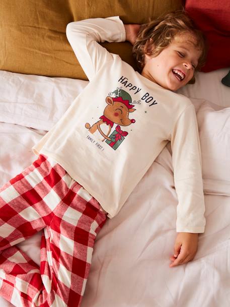 Pyjama garçon Noël écru - vertbaudet enfant 