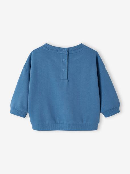 Basic sweater van molton baby's blauw+mintgroen - vertbaudet enfant 