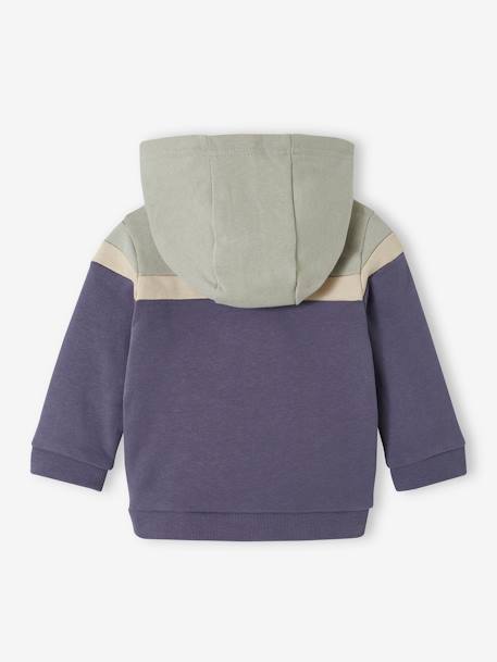 Gilet zippé bébé garçon à capuche vert d'eau - vertbaudet enfant 