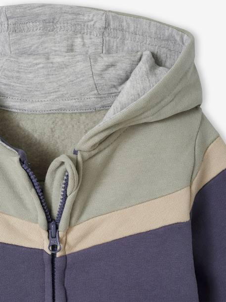 Gilet zippé bébé garçon à capuche vert d'eau - vertbaudet enfant 