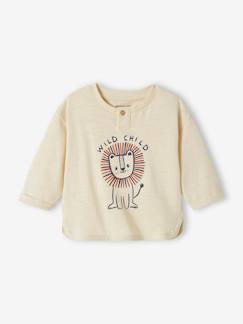 T-shirt met lange mouwen "leeuw" baby  - vertbaudet enfant