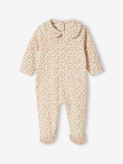 Baby-Pyjama,  overpyjama-Gebloemd interlock slaappakje voor baby