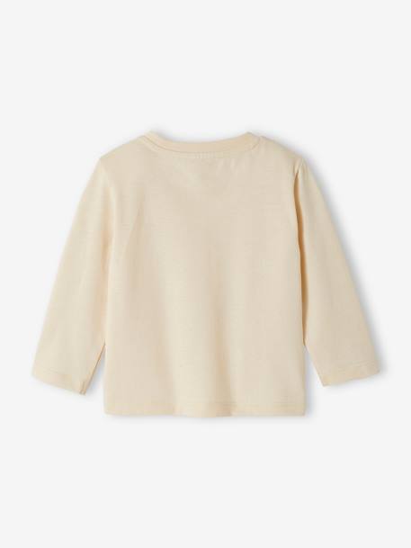 Decoratief T-shirt babyjongen blauw+ecru+gemêleerd grijs+vanille - vertbaudet enfant 
