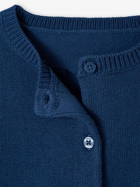 Gilet boléro cérémonie fille bleu chambray+vieux rose - vertbaudet enfant 