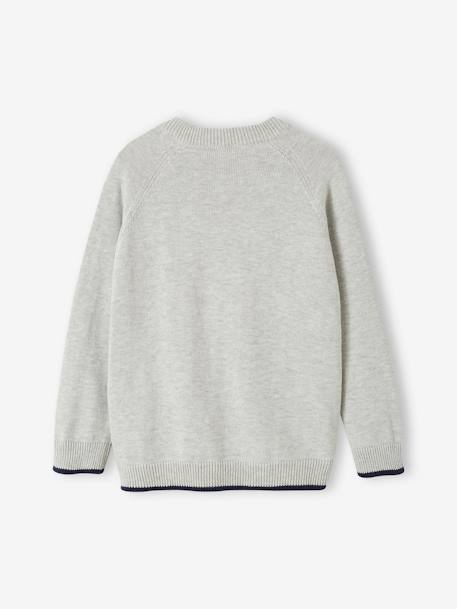 Gilet zippé style teddy personnalisable garçon gris chiné - vertbaudet enfant 