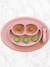 Set de table tout-en-un avec assiette Mini mat en silicone ROSE+VERT AMANDE - vertbaudet enfant 