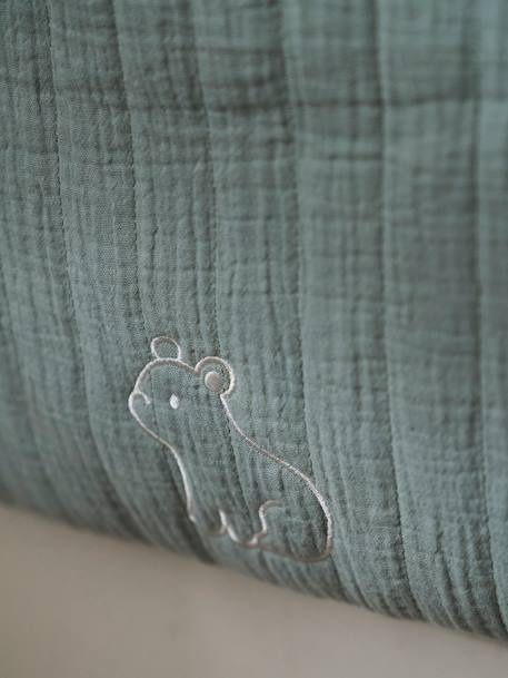 Nid d'ange léger en gaze de coton bleu grisé+rose - vertbaudet enfant 