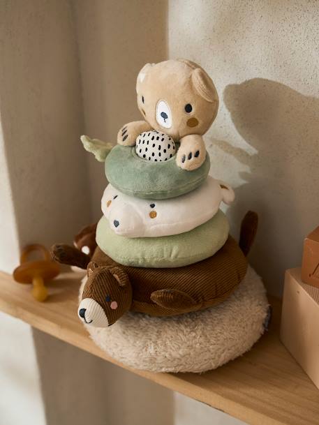 Tour à empiler en tissu GREEN FOREST marron - vertbaudet enfant 