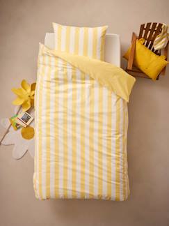 Linge de maison et décoration-Linge de lit enfant-Housse de couette-Parure housse de couette + taie d'oreiller essentiels enfant avec coton recyclé TRANSAT
