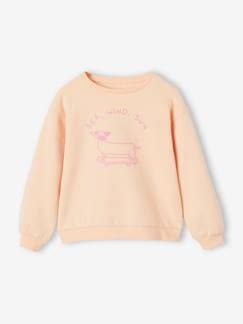 Meisje-Basic meisjessweater met motief