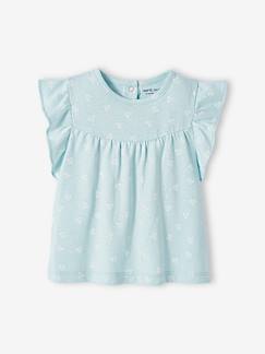 Baby-T-shirt, coltrui-Baby T-shirt met bloemenprint