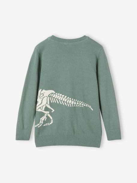 Pull ludique dinosaure Garçon vert sauge - vertbaudet enfant 