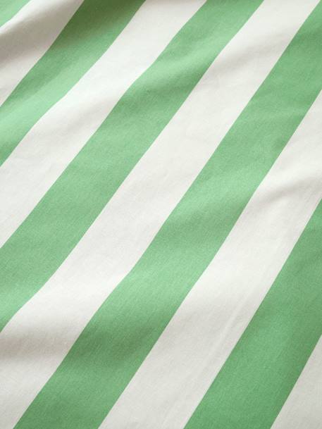 Set dekbedovertrek + kussensloop voor kinderen TRANSAT geel, gestreept+groen, gestreept+roze, gestreept - vertbaudet enfant 