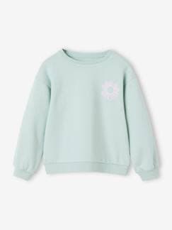 Meisje-Trui, vest, sweater-Sweater-Basic meisjessweater met motief