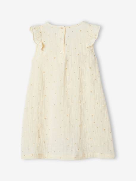 Chemise de nuit en gaze de coton imprimée écru - vertbaudet enfant 