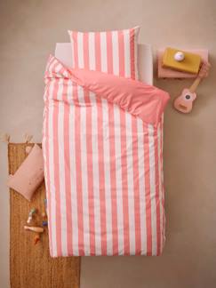 -Parure housse de couette + taie d'oreiller essentiels enfant avec coton recyclé TRANSAT