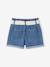 Short en jean style paperbag fille stone - vertbaudet enfant 