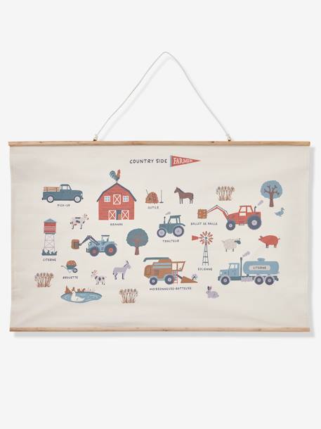 Carte d'apprentissage engins de ferme rouge - vertbaudet enfant 