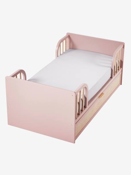 70x140cm omvormbaar babybed met rieten opberglade LIGNE POESIE nude - vertbaudet enfant 