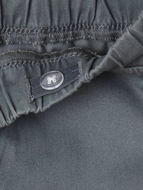 Jongensbroek battle eenvoudig aan te trekken antraciet+donkerkaki+ijsblauw+taupe - vertbaudet enfant 