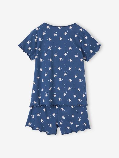 Lot de 2 pyjashorts fille licornes bleu nuit - vertbaudet enfant 