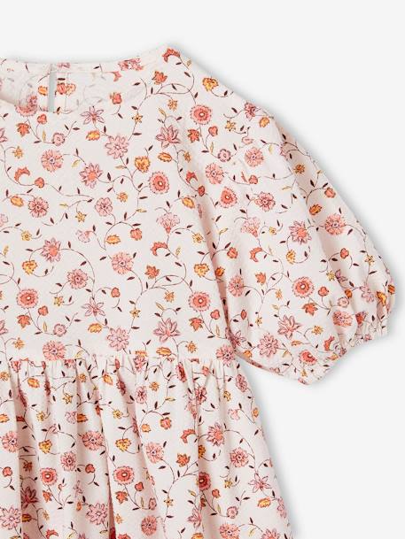 Robe en seersucker fille lilas+rose pâle - vertbaudet enfant 
