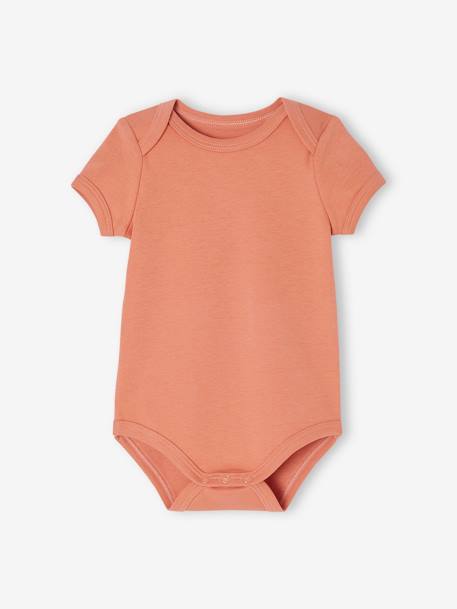 Lot de 5 bodies emmanchure US bébé en coton biologique vieux rose - vertbaudet enfant 